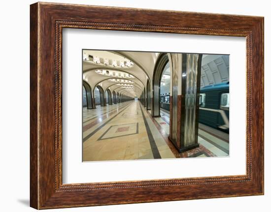 Interior of a Moscow Subway Station, Moscow, Russia, Europe-Miles Ertman-Framed Photographic Print