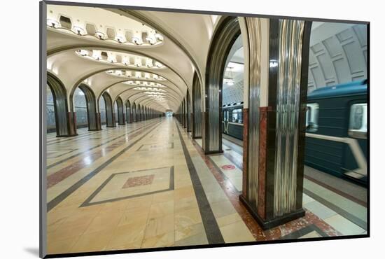 Interior of a Moscow Subway Station, Moscow, Russia, Europe-Miles Ertman-Mounted Photographic Print