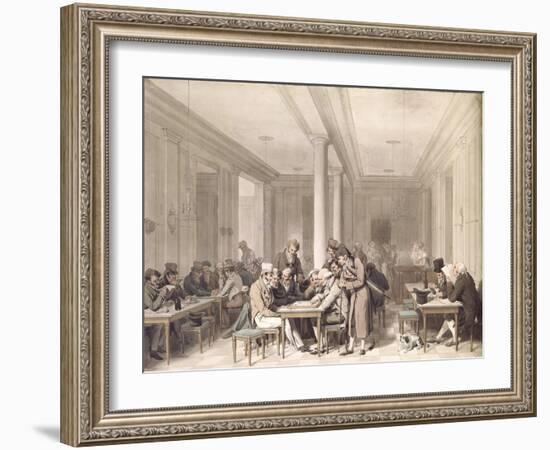 Interior of a Parisian Cafe, C.1815-Louis Leopold Boilly-Framed Giclee Print