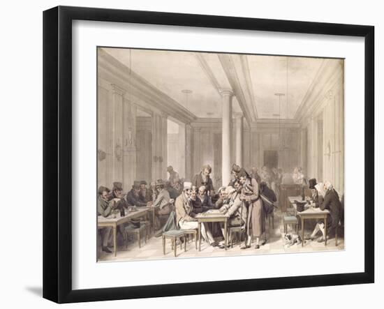Interior of a Parisian Cafe, C.1815-Louis Leopold Boilly-Framed Giclee Print