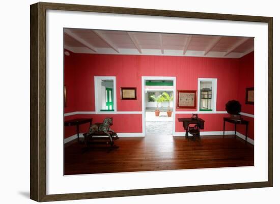 Interior Of A Plantation House, Puerto Rico-George Oze-Framed Photographic Print