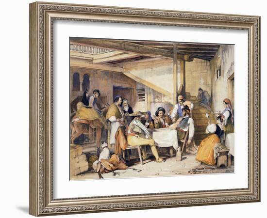 Interior of a Posada-John Frederick Lewis-Framed Giclee Print