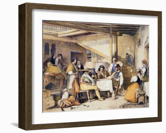 Interior of a Posada-John Frederick Lewis-Framed Giclee Print