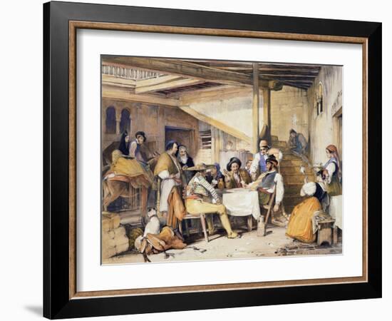 Interior of a Posada-John Frederick Lewis-Framed Giclee Print