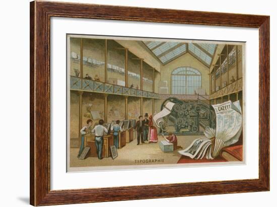 Interior of a Printing House-null-Framed Giclee Print