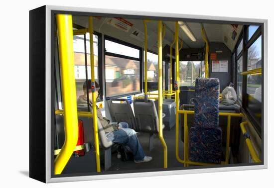 Interior of a Public Bus, England, United Kingdom-Charles Bowman-Framed Premier Image Canvas