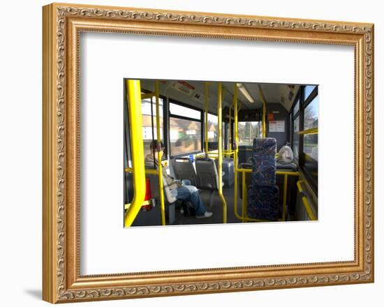 Interior of a Public Bus, England, United Kingdom-Charles Bowman-Framed Photographic Print
