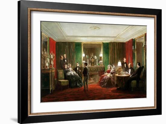 Interior of a Salon on Rue de Gramont, 1858-Charles Giraud-Framed Giclee Print