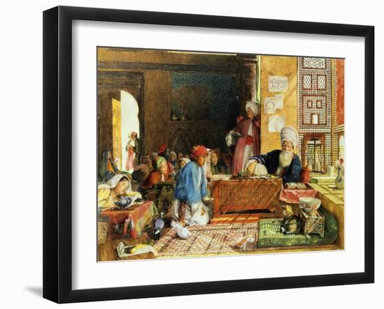 Interior of a School, Cairo, 1890-John Frederick Lewis-Framed Giclee Print