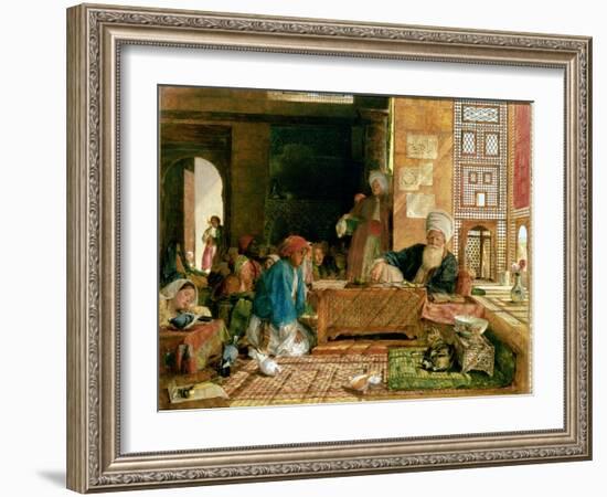 Interior of a School, Cairo-John Frederick Lewis-Framed Giclee Print