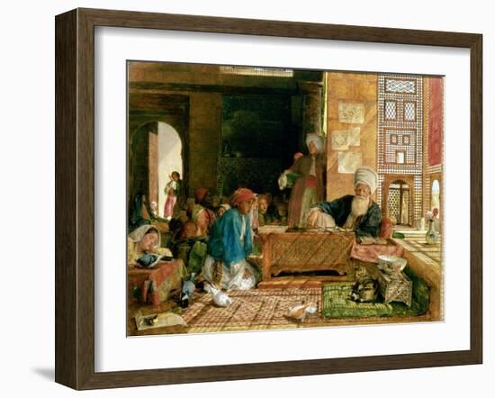 Interior of a School, Cairo-John Frederick Lewis-Framed Giclee Print