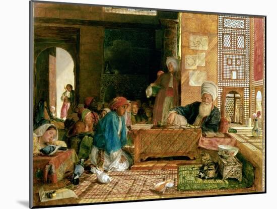 Interior of a School, Cairo-John Frederick Lewis-Mounted Giclee Print