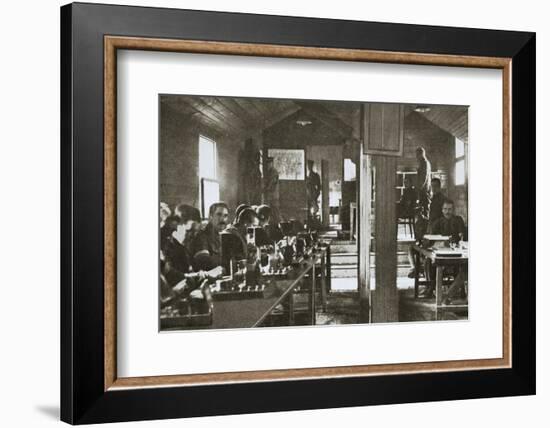 Interior of a signal exchange during the Battle of the Somme, France, World War I, 1916-Unknown-Framed Photographic Print