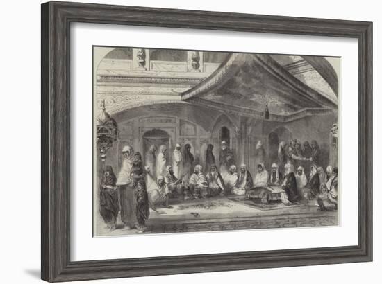 Interior of a Sikh Temple at Umritzir, Reading the Grunt'H-William Carpenter-Framed Giclee Print