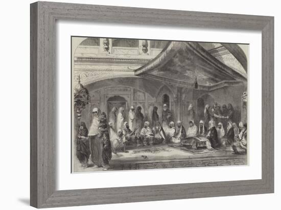 Interior of a Sikh Temple at Umritzir, Reading the Grunt'H-William Carpenter-Framed Giclee Print