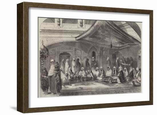 Interior of a Sikh Temple at Umritzir, Reading the Grunt'H-William Carpenter-Framed Giclee Print