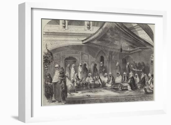 Interior of a Sikh Temple at Umritzir, Reading the Grunt'H-William Carpenter-Framed Giclee Print