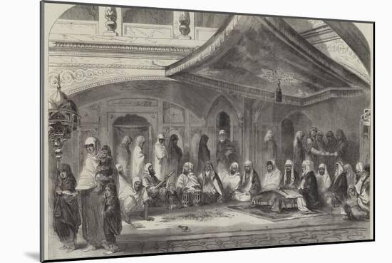 Interior of a Sikh Temple at Umritzir, Reading the Grunt'H-William Carpenter-Mounted Giclee Print