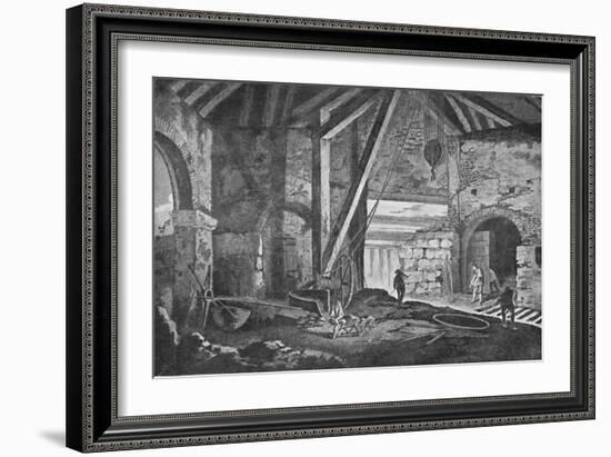 'Interior of a Smelting-House at Broseley, Shropshire', 1788, (1904)-Unknown-Framed Giclee Print