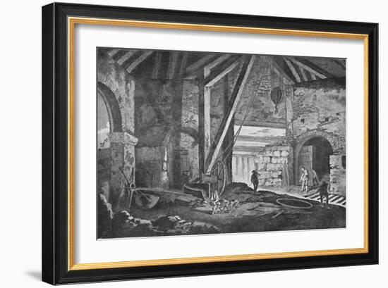 'Interior of a Smelting-House at Broseley, Shropshire', 1788, (1904)-Unknown-Framed Giclee Print