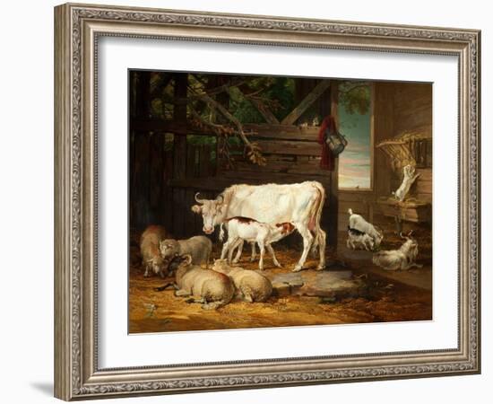 Interior of a Stable, 1810-James Ward-Framed Giclee Print