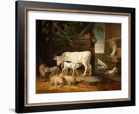 Interior of a Stable, 1810-James Ward-Framed Giclee Print