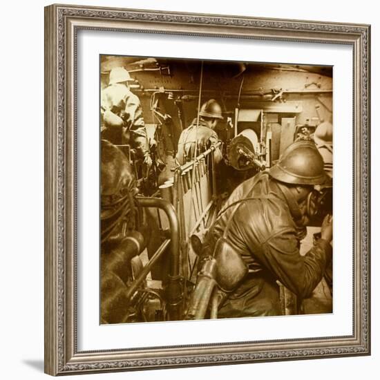 Interior of a Tank, Saint Chamond Model, First World War (Stereoscopic Glass Plate)-Anonymous Anonymous-Framed Giclee Print