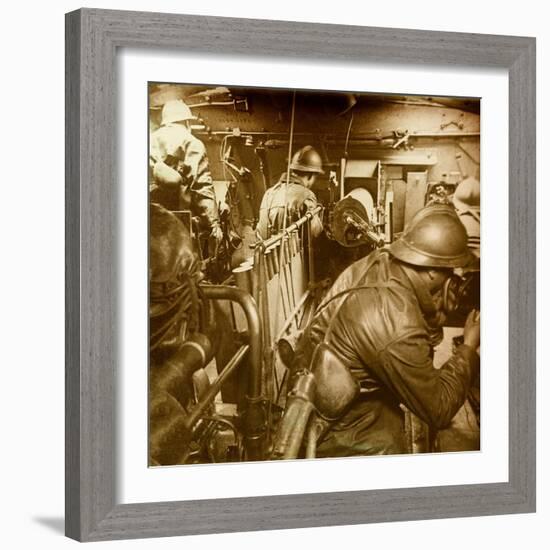 Interior of a Tank, Saint Chamond Model, First World War (Stereoscopic Glass Plate)-Anonymous Anonymous-Framed Giclee Print