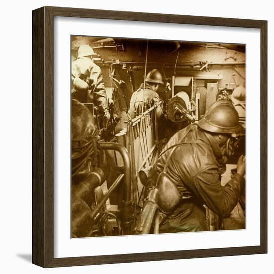 Interior of a Tank, Saint Chamond Model, First World War (Stereoscopic Glass Plate)-Anonymous Anonymous-Framed Giclee Print