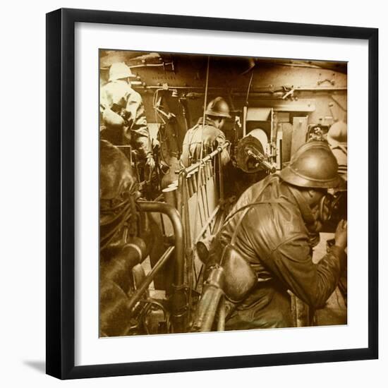 Interior of a Tank, Saint Chamond Model, First World War (Stereoscopic Glass Plate)-Anonymous Anonymous-Framed Giclee Print