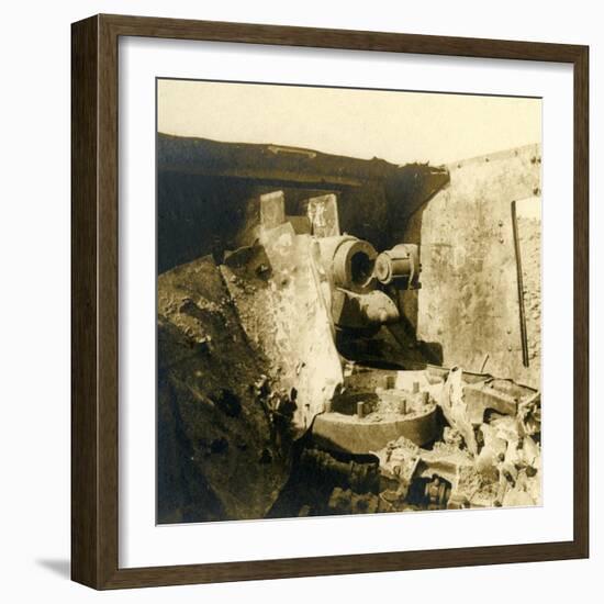 Interior of a tank which has been torn open, c1914-c1918-Unknown-Framed Photographic Print