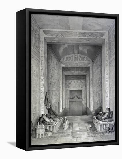 Interior of a Temple, Egypt, 19th Century-George Moore-Framed Premier Image Canvas