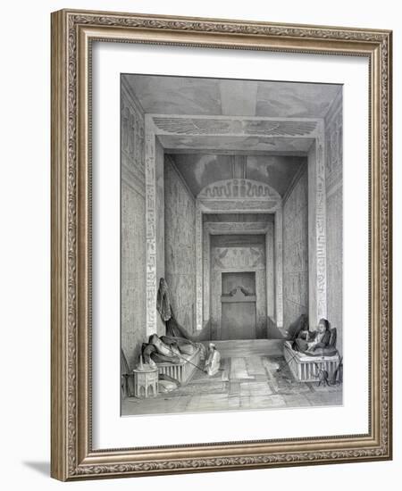 Interior of a Temple, Egypt, 19th Century-George Moore-Framed Giclee Print