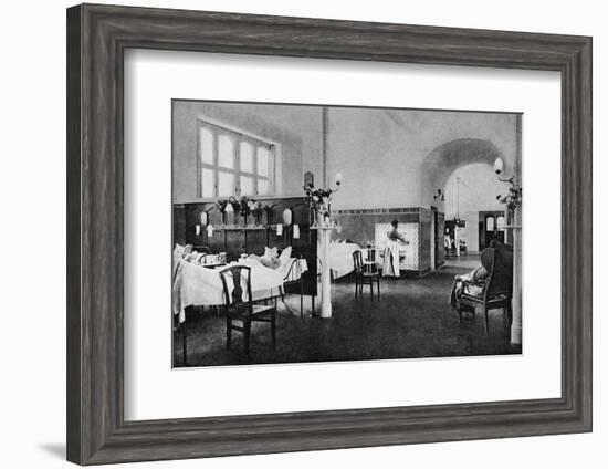 Interior of a ward in the Rigshospitalet (National Hospital), Copenhagen, Denmark, 1922-null-Framed Photographic Print