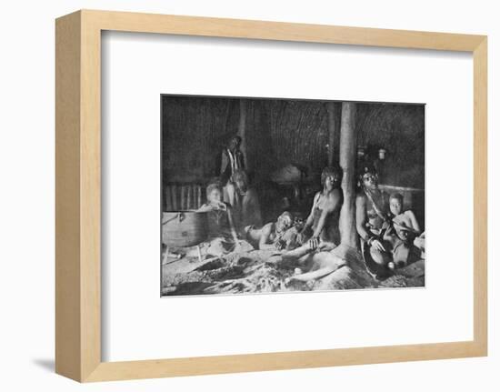 Interior of a Zulu hut, 1912-Unknown-Framed Photographic Print