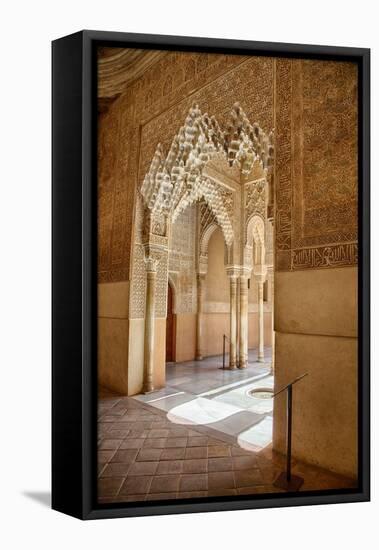 Interior of Alhambra Palace in Granada, Spain-Julianne Eggers-Framed Premier Image Canvas