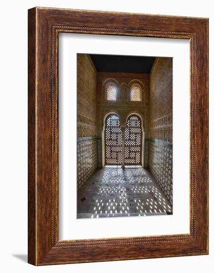 Interior of Alhambra Palace in Granada, Spain-Julianne Eggers-Framed Photographic Print