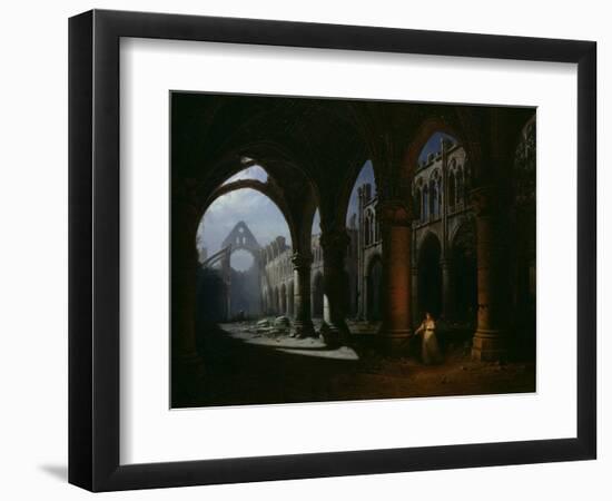 Interior of an Abbey in Ruins, 1848-Hippolyte Victor Valentin Sebron-Framed Giclee Print