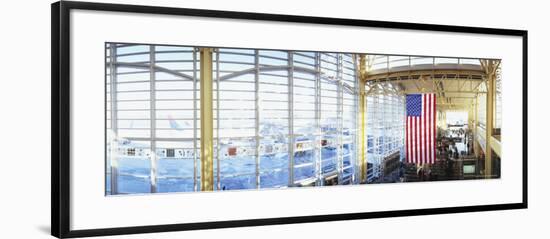 Interior of an Airport, Ronald Reagan Washington National Airport, Washington DC, USA-null-Framed Photographic Print