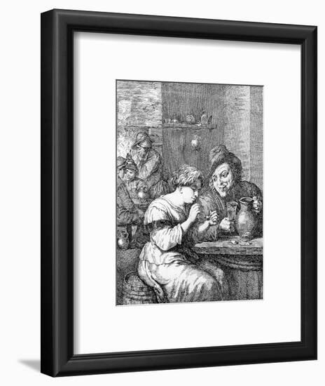 Interior of an Inn, Etched by Coryn Boel (Etching)-David Teniers the Younger-Framed Premium Giclee Print