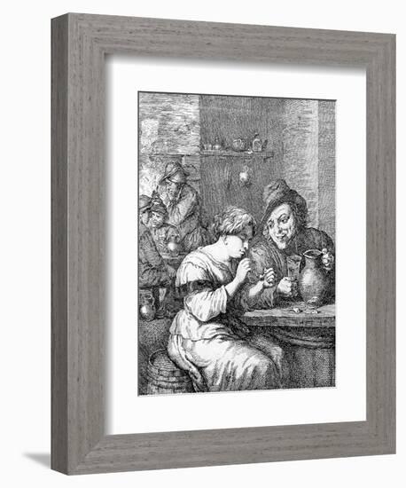 Interior of an Inn, Etched by Coryn Boel (Etching)-David Teniers the Younger-Framed Giclee Print