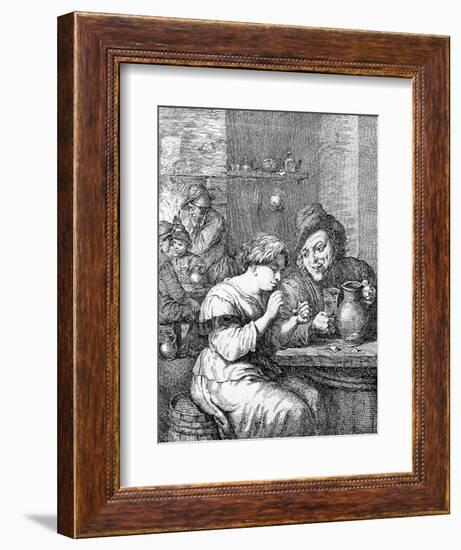 Interior of an Inn, Etched by Coryn Boel (Etching)-David Teniers the Younger-Framed Giclee Print