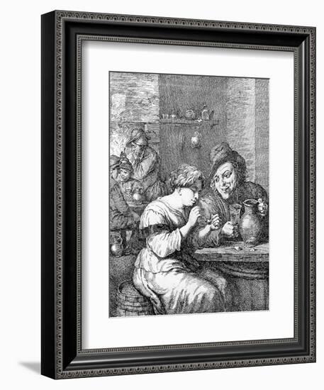 Interior of an Inn, Etched by Coryn Boel (Etching)-David Teniers the Younger-Framed Giclee Print