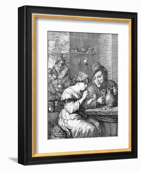 Interior of an Inn, Etched by Coryn Boel (Etching)-David Teniers the Younger-Framed Giclee Print