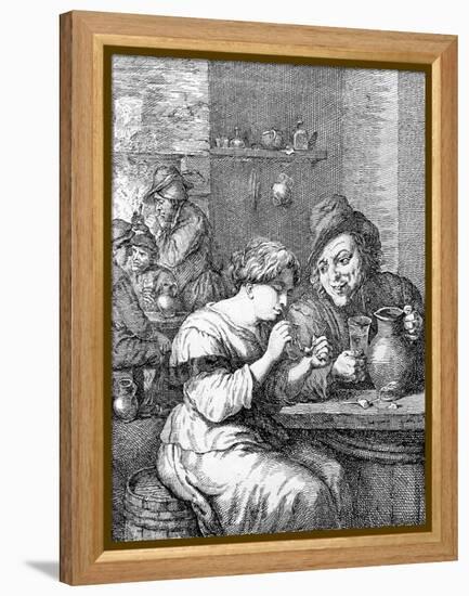 Interior of an Inn, Etched by Coryn Boel (Etching)-David Teniers the Younger-Framed Premier Image Canvas