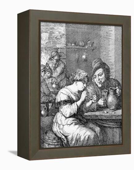 Interior of an Inn, Etched by Coryn Boel (Etching)-David Teniers the Younger-Framed Premier Image Canvas