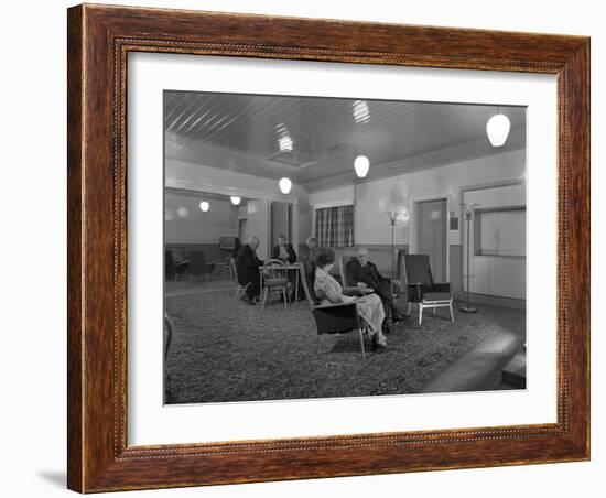 Interior of an Old Peoples Home, Kilnhurst, South Yorkshire, 1961-Michael Walters-Framed Photographic Print