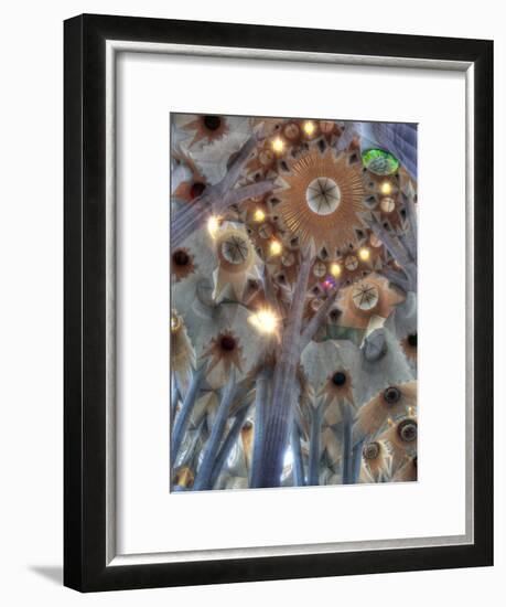 Interior of Basilica Sagrada Familia, Barcelona, Catalonia, Spain-Ivan Vdovin-Framed Photographic Print