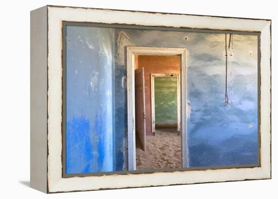 Interior of Building Slowly Being Consumed by the Sands of the Namib Desert-Lee Frost-Framed Premier Image Canvas