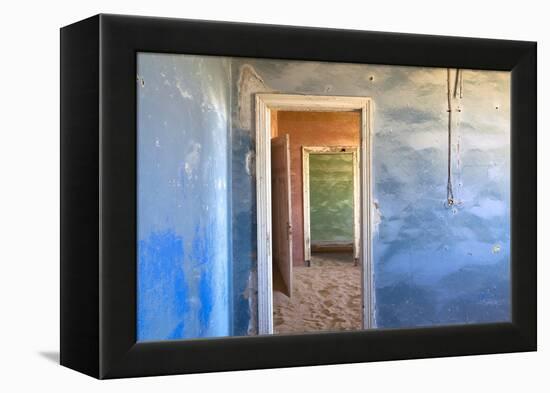 Interior of Building Slowly Being Consumed by the Sands of the Namib Desert-Lee Frost-Framed Premier Image Canvas